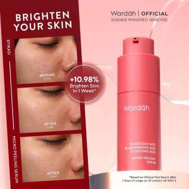 WARDAH 5% Glycolic Acid 3% Acid 2% Succinic Acid Maltobionic Micro Peeling Serum