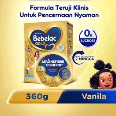Bebelac Gold 3 Vanilla Box 360 gram / susu bubuk
