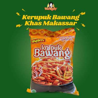Kerupuk Bawang Pedas Camilan Asli Makassar 225gr