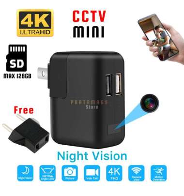 Charger HP IP Camera CCTV Mini Dual USB - Kamera Mini Charging Mac