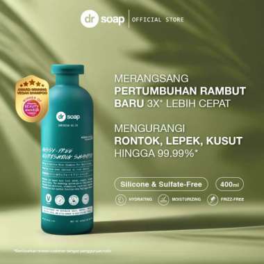 dr soap Messy-free Nourishing Shampoo (Infusion) 400ml | Sampo Rambut Virgin Anti Rontok, Anti Ketom