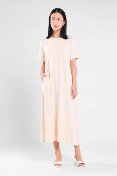 Minimal - Amyra - Dress Knit A Line - Beige XXL Beige