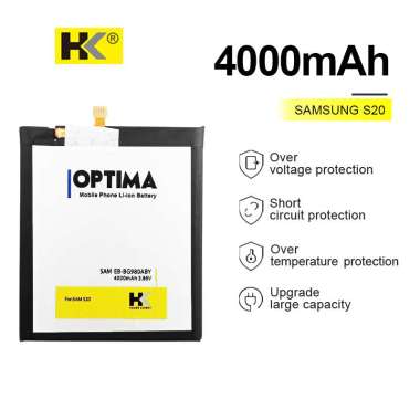 HK Optima Baterai Samsung S20 EB-BG980ABY 4000 mAh 3.86V Double IC