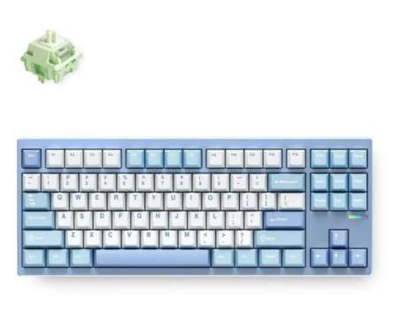 MCHOSE MC-GX87 Lite Full Aluminium CNC Mechanical Keyboard Blue Nano Spraying | Matcha Latte Switch 