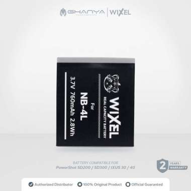 WIXEL Baterai Kamera NB-4L for Canon Digital Ixus 30 40 50 70 75 80 120 130 255 Powershoot SD200 SD3