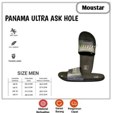 Sandal Panama Slop Sandal Panama Slide On Ask Hole Black 8