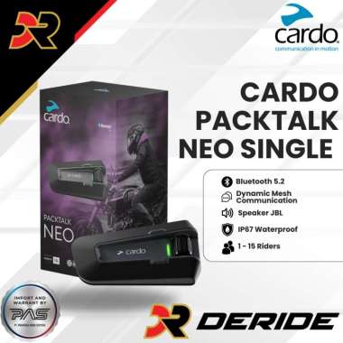 Interkom Motor Cardo Packtalk Neo Single JBL Audio Garansi Resmi PT. PAS Intercom Motor