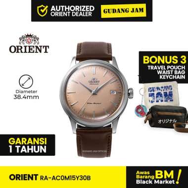 Jam Tangan Pria Orient RA-AC0M15Y30B Bambino Brown Leather Kulit Automatic