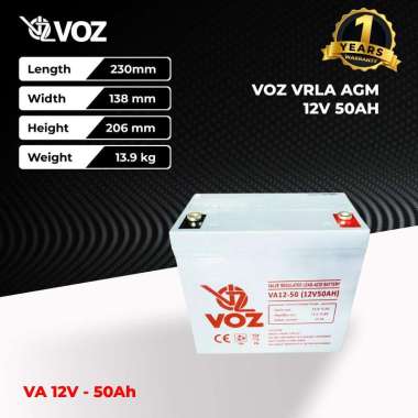 VOZ VRLA AGM 12V 50Ah | Baterai VRLA 12V 50AH