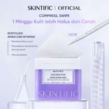 [NEW LAUNCH] - SKINTIFIC AHA BHA PHA Exfoliating Pads | Exfoliasi Wajah Skin Smooth Peeling Pencabut Komedo