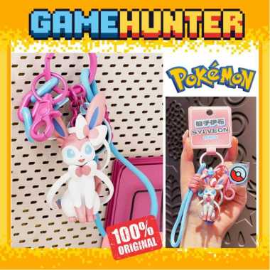 Pokemon Keychain Original Series Figure / Gantungan Kunci Pokemon Original - SYLVEON Keychain