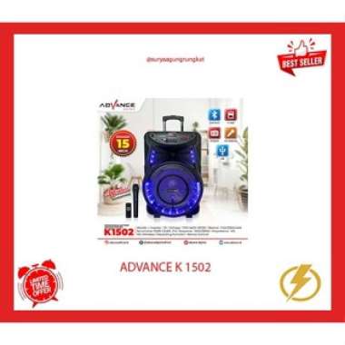 SPEAKER PORTABLE ADVANCE 15 INCH USB FM BLUETOOTH - K 1502
