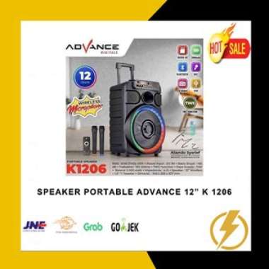 SPEAKER PORTABLE ADVANCE 12 INCH USB FM BLUETOOTH - K 1206