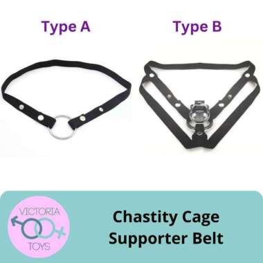 Chastity Cage Lock A Cock Supporter Belt - Tali Penyangga Cage
