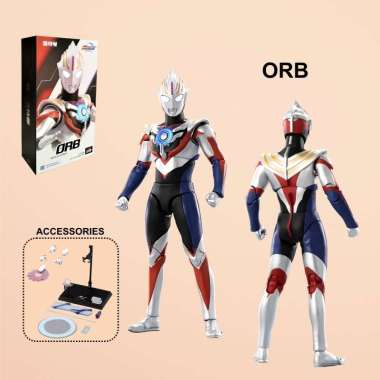 Action Figure Ultraman Series Gaia Orb Zero Zeta Tiga ZD Toys Mainan pajangan Ada stand base Orb Pol
