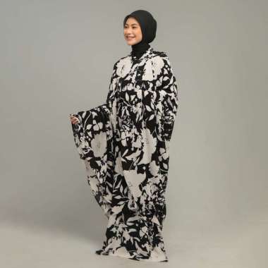 Lozy Hijab - Luna Prayer Set (Mukena 2in1 Motif Set Bahan Rayon) Black Iris