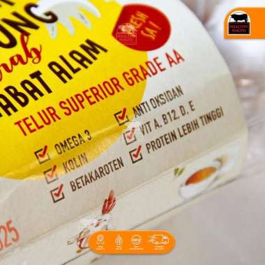 Telur Ayam Kampung Arab Omega Sahabat Alam Grade AA 10 Butir Healthy Wagyu