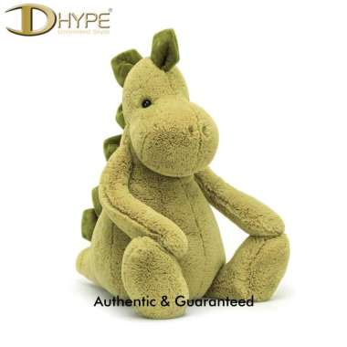 JELLYCAT BASHFUL DINO DOLL 100% ORIGINAL + DUSTBAG
