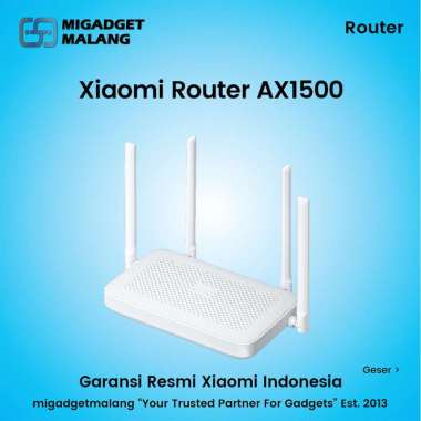 Xiaomi Router AX1500 Wi-Fi 6 Jaringan 1500 Mbps WiFi 6 Cepat Stabil Mesh Gigabit Wireless