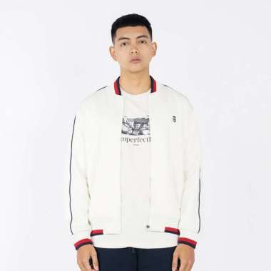 3Second Men's Tracksuit Jacket Regular Fit Polyester Sporty Asmodus HP-C040625 White S