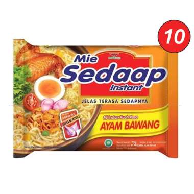 [BUNDLE 10] SEDAAP mie instan sedaap kuah sedaap GORENG [10 pcs / bundle] Ayam Bawang