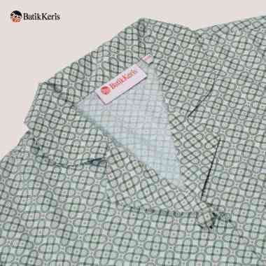 Batik Keris Baby Doll Lengan Pendek Celana Panjang Motif Silang Kawung ALL N Olive