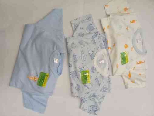 ARUCHI BABY SETELAN RIB BAJU OBLONG PENDEK CELANA PANJANG MOTIF ZORA Size L
