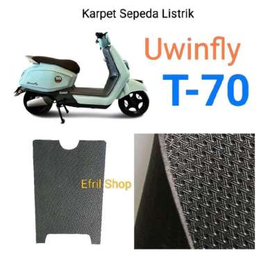 Karpet Motor/Sepeda Listrik Uwinfly T70 Bahan Karet Motif