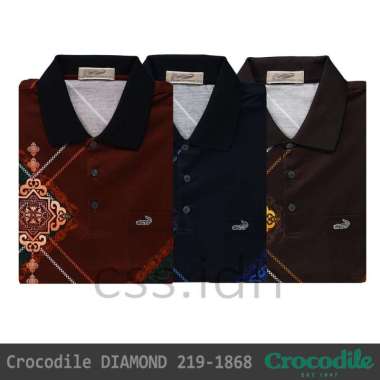 Kaos Kerah Pria Crocodile Diamond 219-1868 Cokelat XL