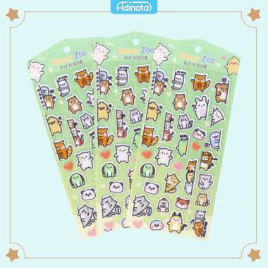 Adinata Happy Zoo Felt Stickers 2450-6180 - Adinata / Sticker