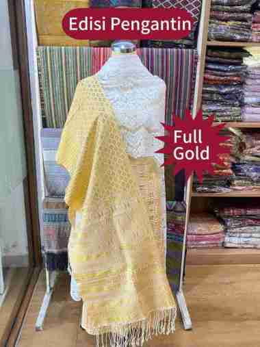songket tumtuman exclusive kain tenun edisi pengantin cantik mewah dan elegan ls8