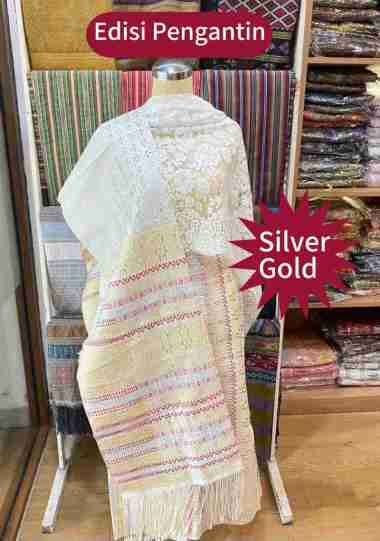 songket tumtuman exclusive kain tenun edisi pengantin cantik mewah dan elegan ls4