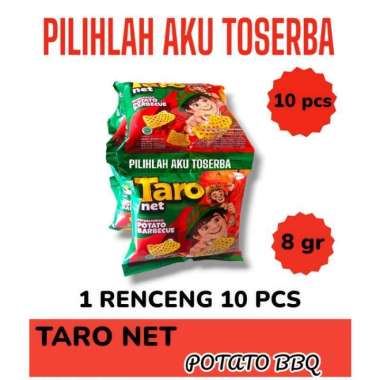 Taro NET Snack POTATO BARBEQUE BBQ 8 gr RENCENG - ( HARGA 1 RENCENG )