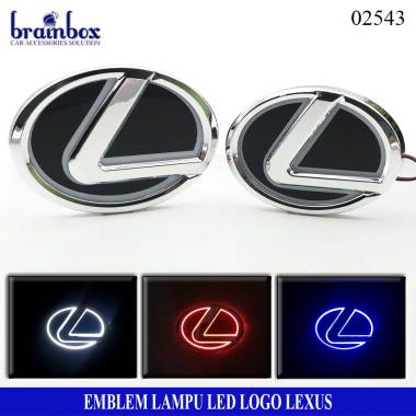 HIGH QUALITY Car Logo Light Lexus Emblem Mobil Lampu Car Logo LED Emblem Lampu 5D 106x76 LED MERAH