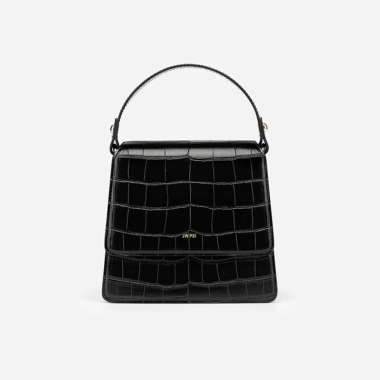 JW PEI The Fae Top Handle Bag Black Croc