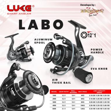 Reel Pancing Luke Labo Power Handle Fishing Reel 6000 ORIGINAL 100 % Multicolor