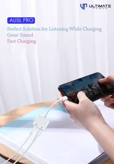 Ultimate AU5L Pro Audio Converter Lightning to 3.5MM + Lightning Adapter