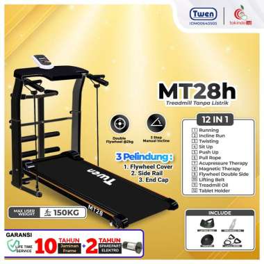 Twen MT28 Treadmill Manual Multifungsi Treadmill Manual Tanpa Listrik Treadmill MT28 2tahun