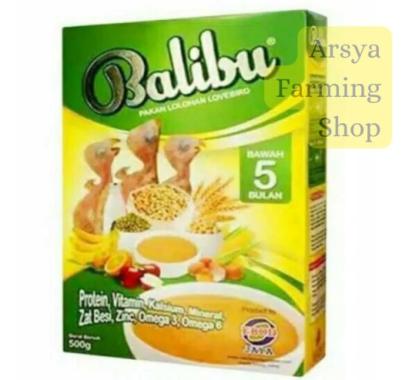 Balibu Pakan Bubur Burung Anakan Piyek Lovebird Lolohan 500 Gram