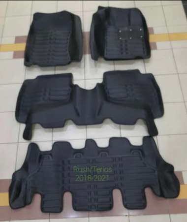 Karpet Mobil 5D Premium 3 Baris Untuk Mobil Rush Dan Terios 2018-2021