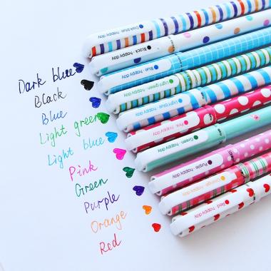 Pulpen Gel Warna Warni Karakter / Pulpen Lucu Korea Unicorn 10in1 Box Tinta Warna