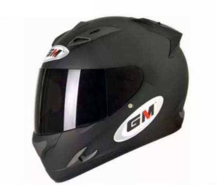 [Cod] Helm Gm Full Face Hitam Doff - Helm Full Face M