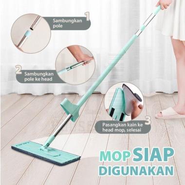 Alat Pel Lantai Tarik /Alat Pel Praktis Flat Mop Super Murah-Pel Mop