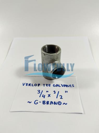 REDUCER TEE BESI GALVANIS 3/4 x 1/2 INCH G BRAND VERLOP T
