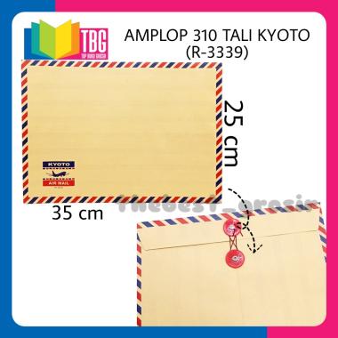 1 PACK (10 LEMBAR) AMPLOP TALI 310 KYOTO AMPLOP LAMARAN KERJA AMPLOP FOLIO COKLAT (R- 3339)