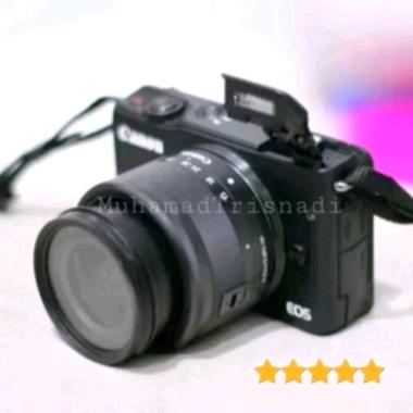 Camera Kamera Mirrorless Canon Eos M10 Lensa 15-45mm Hitam Murah