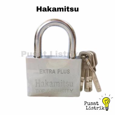 Gembok Putih Stainless 60mm Leher Pendek Hakamitsu Anti Cut