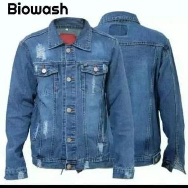 Jaket Jeans Denim Pria Biobliz Biowash Retro Not Levis Biowash XL