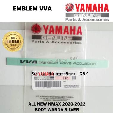 Stiker VVA Variable Valve Actuation Body Silver All New Nmax N Max Asli Original Yamaha Surabaya B6H