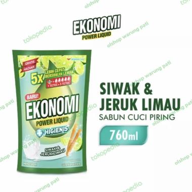 EKONOMI Sabun Cuci Piring Siwak Pouch 760ml